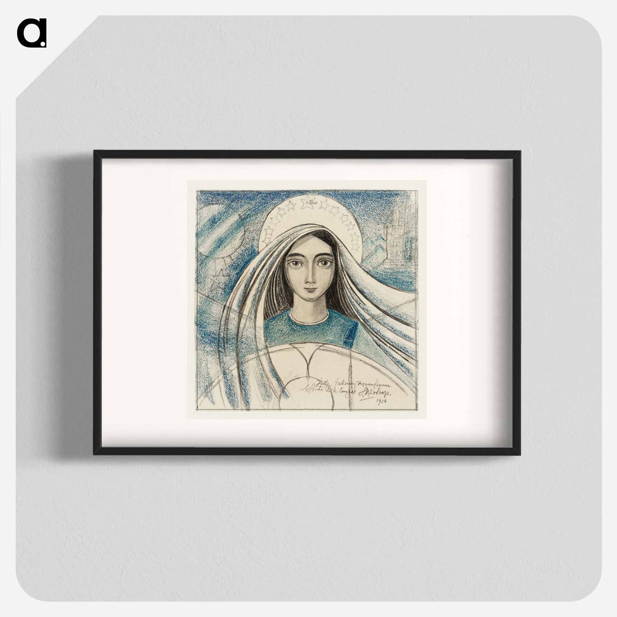 Detailed design of a woman's head - Jan Toorop Poster.