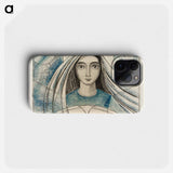 Detailed design of a woman's head - Jan Toorop Phone Case.