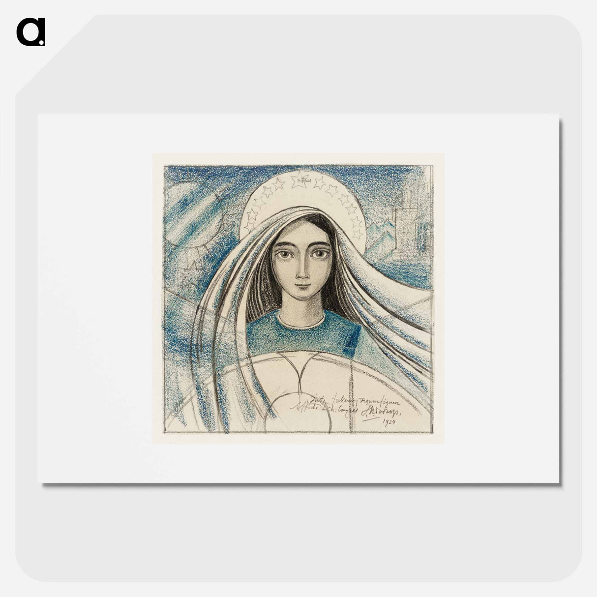 Detailed design of a woman's head - Jan Toorop Poster.
