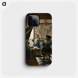 The Allegory of Painting - Johannes Vermeer Phone Case.