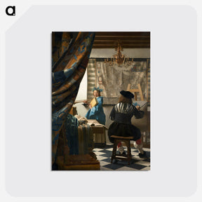 アートポストカード-The Allegory of Painting - ヨハネス フェルメール Postcard.