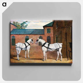 アートパネル-Grey Carriage Horses at Putteridge Bury
 - ジョン フレデリック ヘリング Canvas.