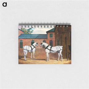 アートメモ帳-Grey Carriage Horses at Putteridge Bury
 - ジョン フレデリック ヘリング Memo.
