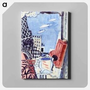 アートパネル-The Window overlooking the Eiffel Tower - ルイ マルクーシ Canvas.