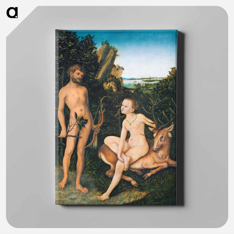 アートパネル-Apollo and Diana
 - ルーカス クラナッハ Canvas.