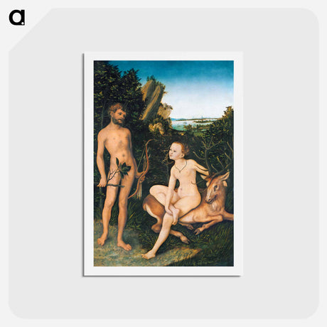 アートポストカード-Apollo and Diana
 - ルーカス クラナッハ Postcard.