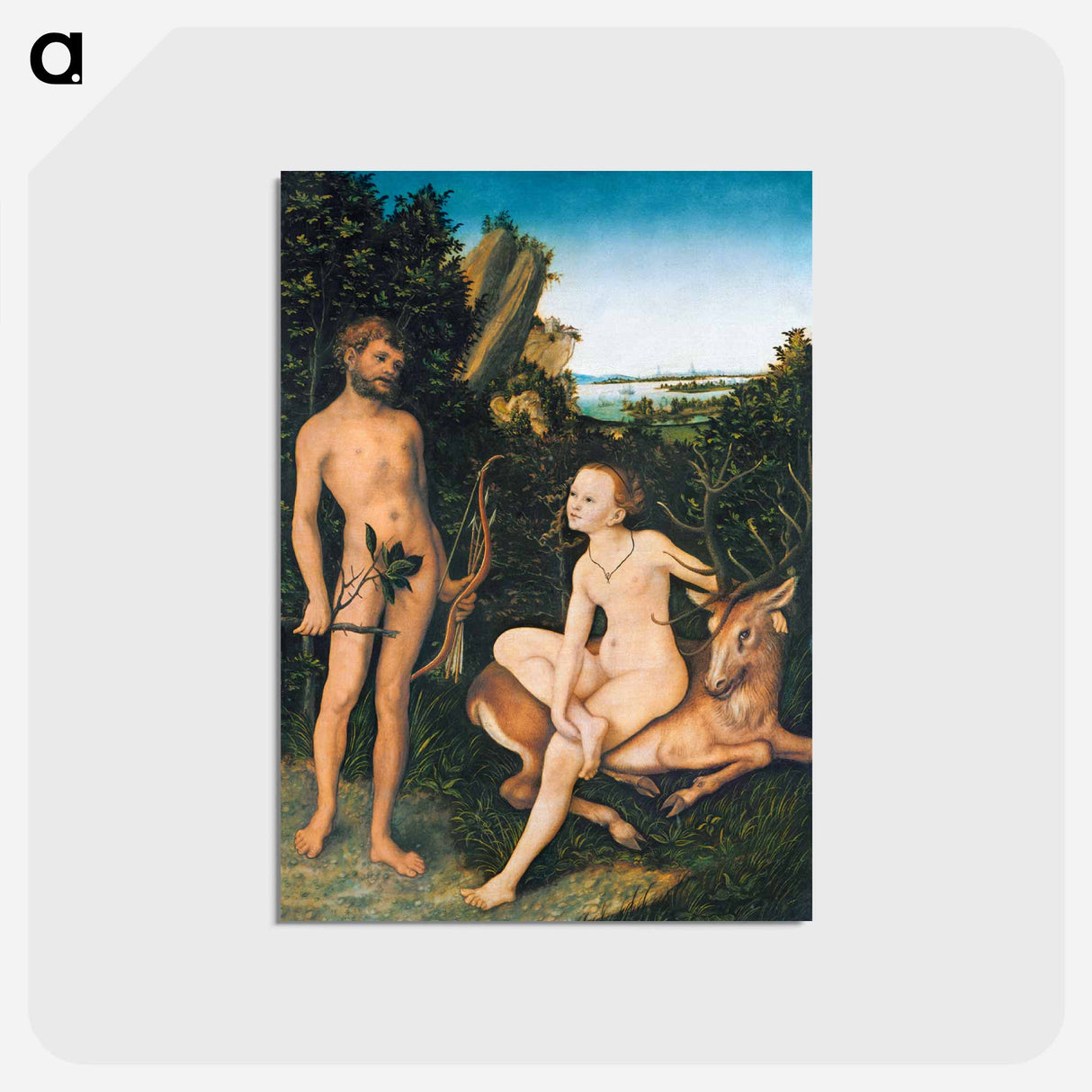アートポストカード-Apollo and Diana
 - ルーカス クラナッハ Postcard.