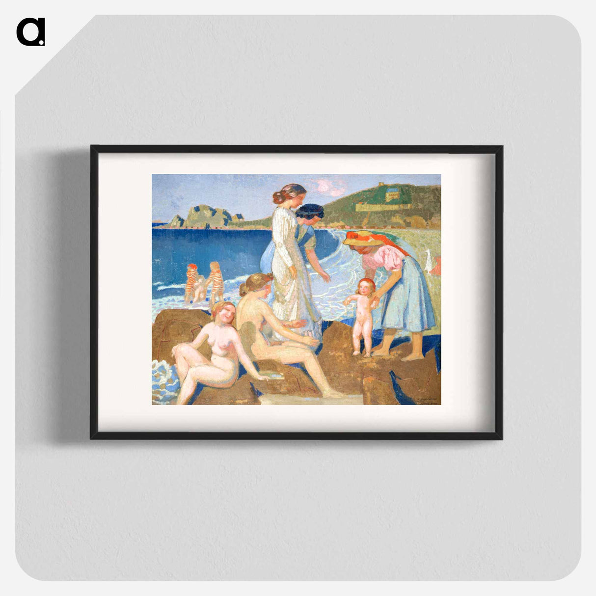 Bathers in Perros Guirec - モーリス ドニ Poster.