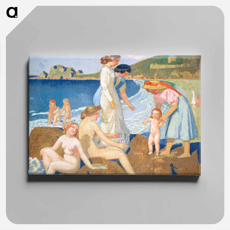 アートパネル-Bathers in Perros Guirec - モーリス ドニ Canvas.