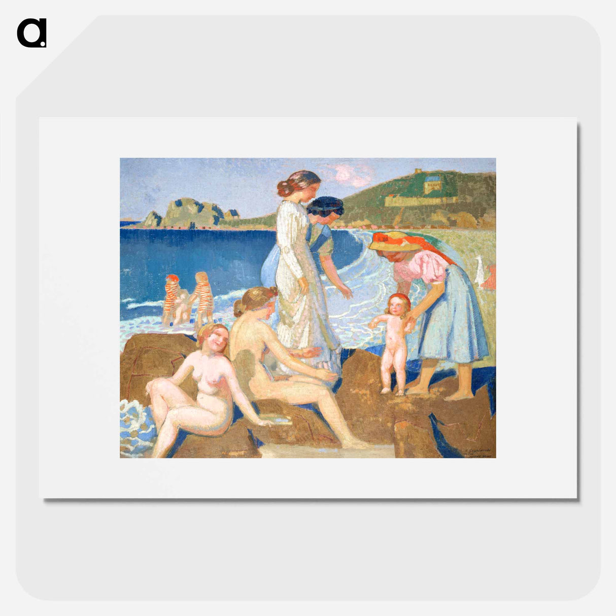 Bathers in Perros Guirec - モーリス ドニ Poster.