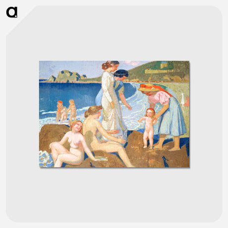 アートポストカード-Bathers in Perros Guirec - モーリス ドニ Postcard.