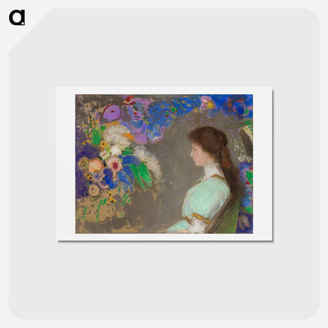 アートポストカード-Violette Heymann - オディロン ルドン Postcard.