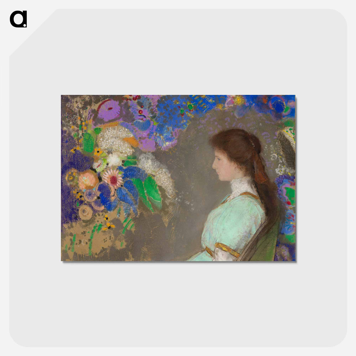 アートポストカード-Violette Heymann - オディロン ルドン Postcard.