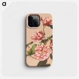 Striped Camellias - 小川 一正 Phone Case.