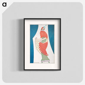 アートポスター-Woman in a tubular dress - オットー フリードリヒ カール レンデッケ Poster.