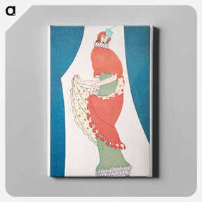 アートパネル-Woman in a tubular dress - オットー フリードリヒ カール レンデッケ Canvas.