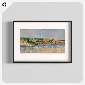 アートポスター-The Village of L'Estaque Seen from the Sea - ポール セザンヌ Poster.