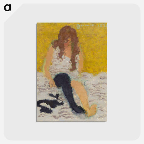 アートポストカード-Woman Putting on Her Stockings
 - ピエール ボナール Postcard.