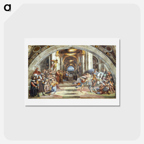 アートポストカード-The Expulsion of Heliodorus from the Temple - ラファエロ サンティ Postcard.