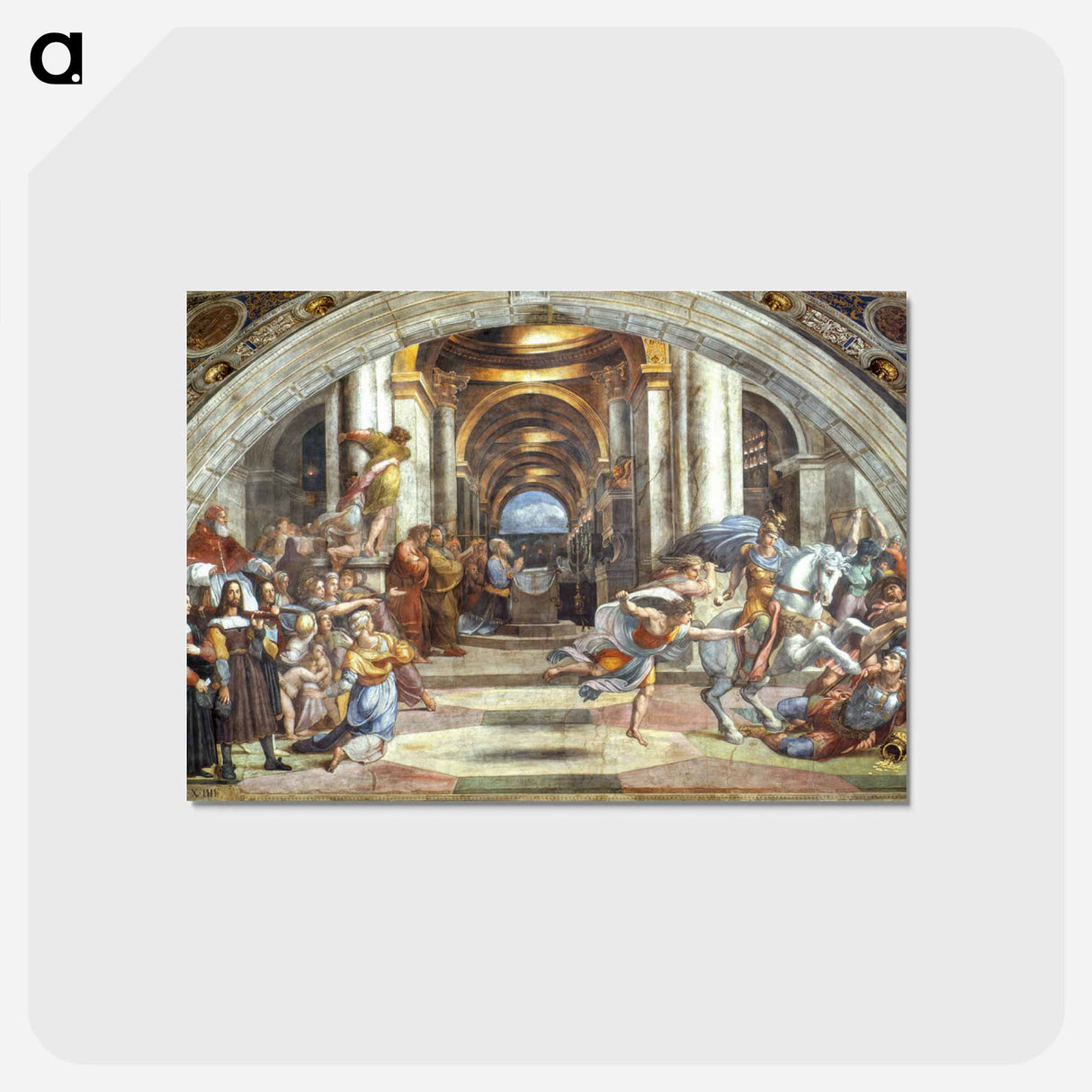 The Expulsion of Heliodorus from the Temple - ラファエロ サンティ Postcard.