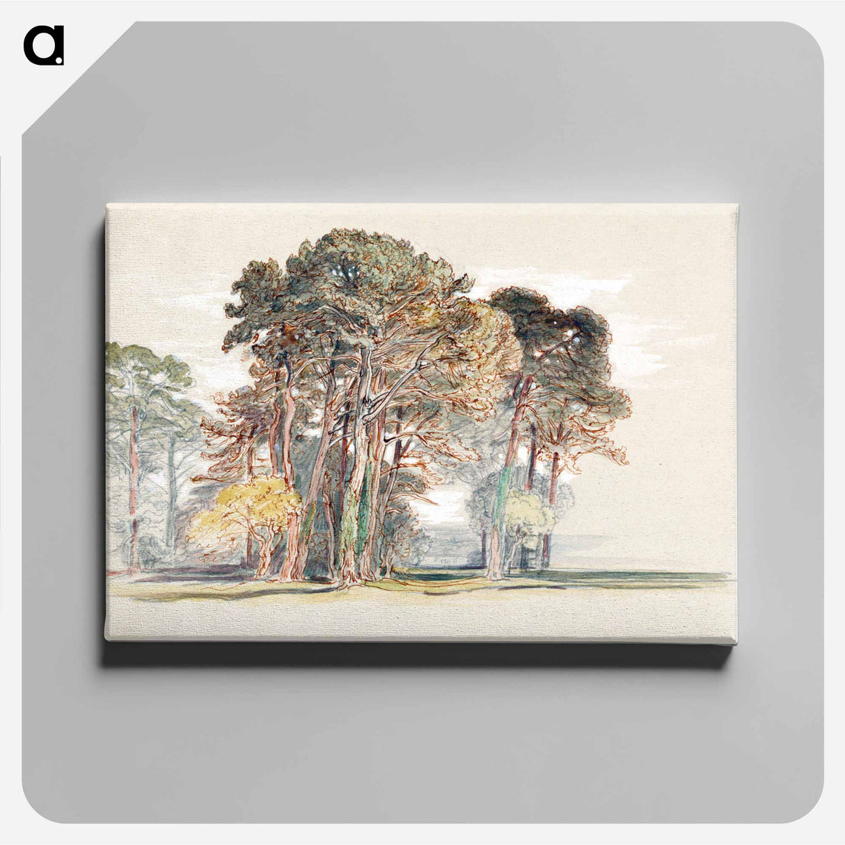 The Pine Trees of El Monte, California - サミュエル コールマン Canvas.