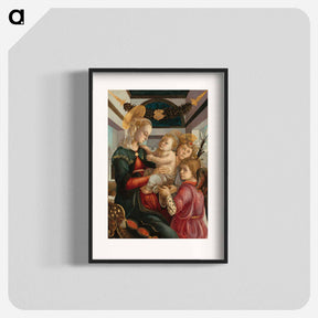 アートポスター-Madonna and Child with Angels - サンドロ ボッティチェッリ Poster.
