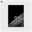 アートポストカード-Crescent Earth
 - ムーン Postcard.