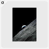 アートポストカード-Crescent Earth
 - ムーン Postcard.
