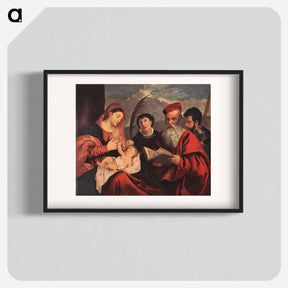 アートポスター-Mary with the Child and Saints - ティツィアーノ ヴェチェッリオ Poster.