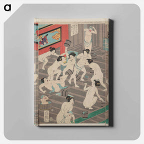 アートパネル-Hada kurabe hana no shōbuyu kurabe, koshi yuki no ya - 豊原 国周 Canvas.
