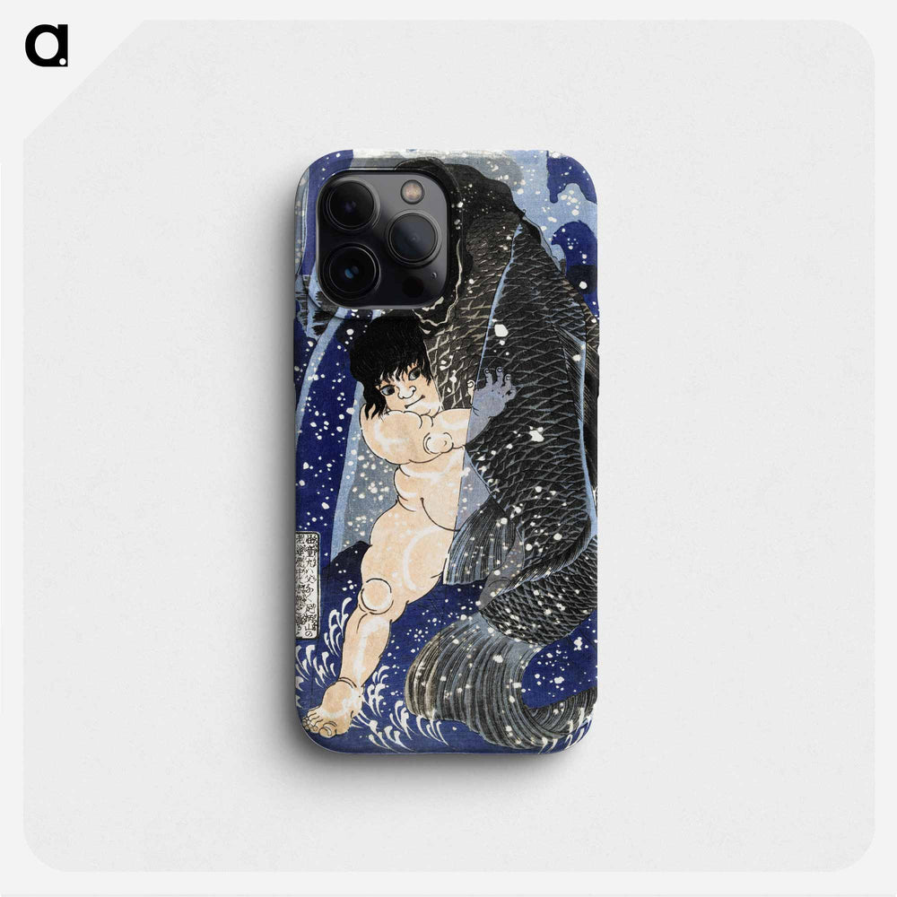 Kintaro worstelend met karper - 歌川 国芳 Phone Case.