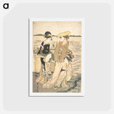 アートポストカード-Three Young Ladies by the Seashore
 - 歌川 豊国 Postcard.