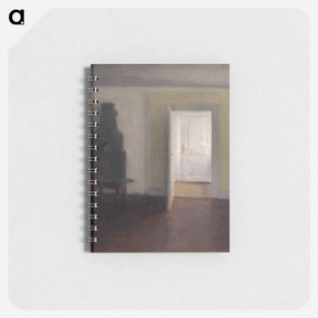 アートメモ帳-Interior. The old tile stove. Albertine Lyst, Lyngby - ヴィルヘルム ハンマースホイ Memo.
