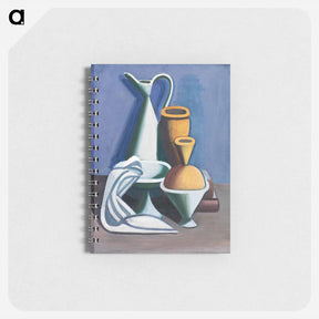 アートメモ帳-Arrangement with watering can, towel and jars - ヴィルヘルム ルンドストローム Memo.