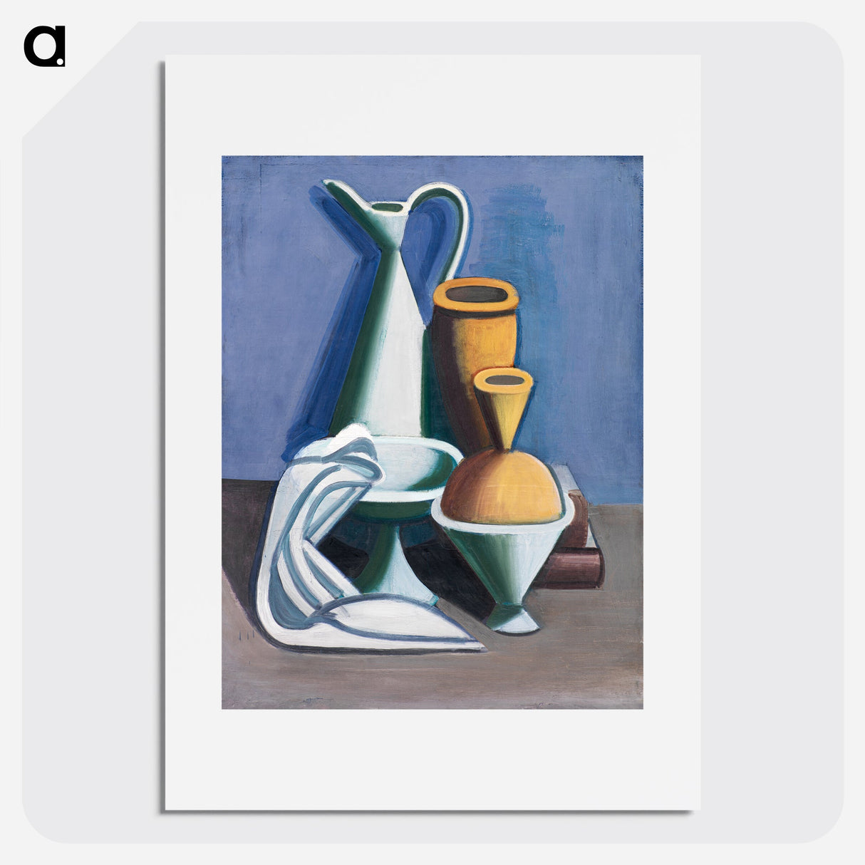 Arrangement with watering can, towel and jars - ヴィルヘルム ルンドストローム Poster.