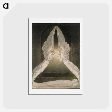 アートポストカード-Christ in the Sepulchre, Guarded by Angels - ウィリアム ブレイク Postcard.