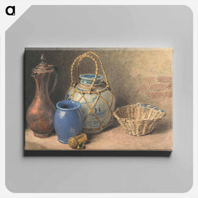 アートパネル-Still Life with a Ginger Jar - ウィリアム ヘンリー ハント Canvas.