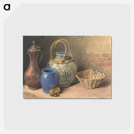 アートポストカード-Still Life with a Ginger Jar - ウィリアム ヘンリー ハント Postcard.