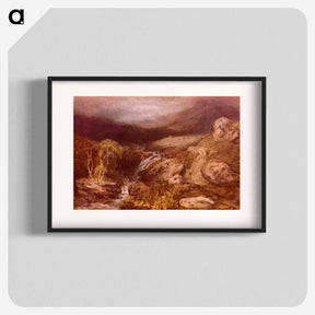 アートポスター-Mountain Stream, Coniston - ウィリアム ターナー Poster.