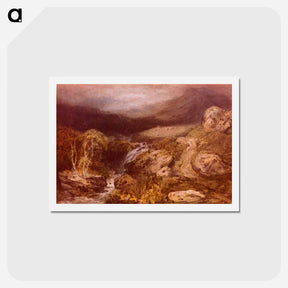 アートポストカード-Mountain Stream, Coniston - ウィリアム ターナー Postcard.