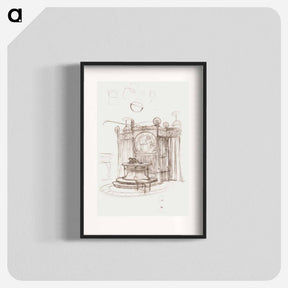 アートポスター-Office sketch - アルフォンス ミュシャ Poster.