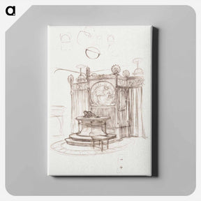アートパネル-Office sketch - アルフォンス ミュシャ Canvas.