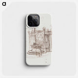 Office sketch - Alphonse Mucha Phone Case.