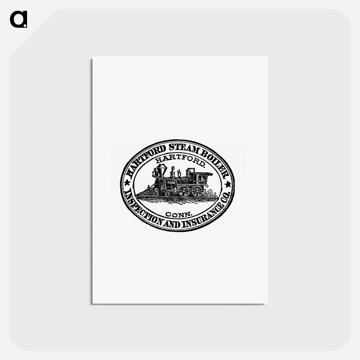 アートポストカード-Steam Engine Train Stamp Design from The New South
 - 大英図書館 Postcard.