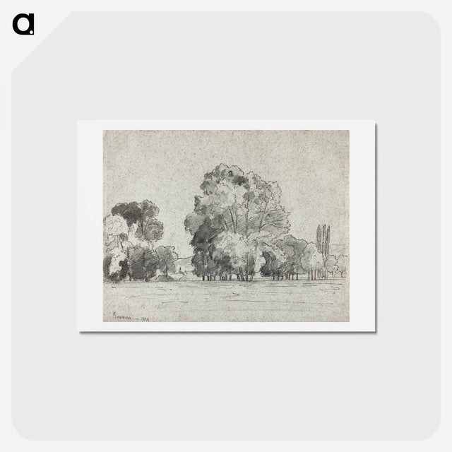 アートポストカード-Grove of Trees - カミーユ ピサロ Postcard.