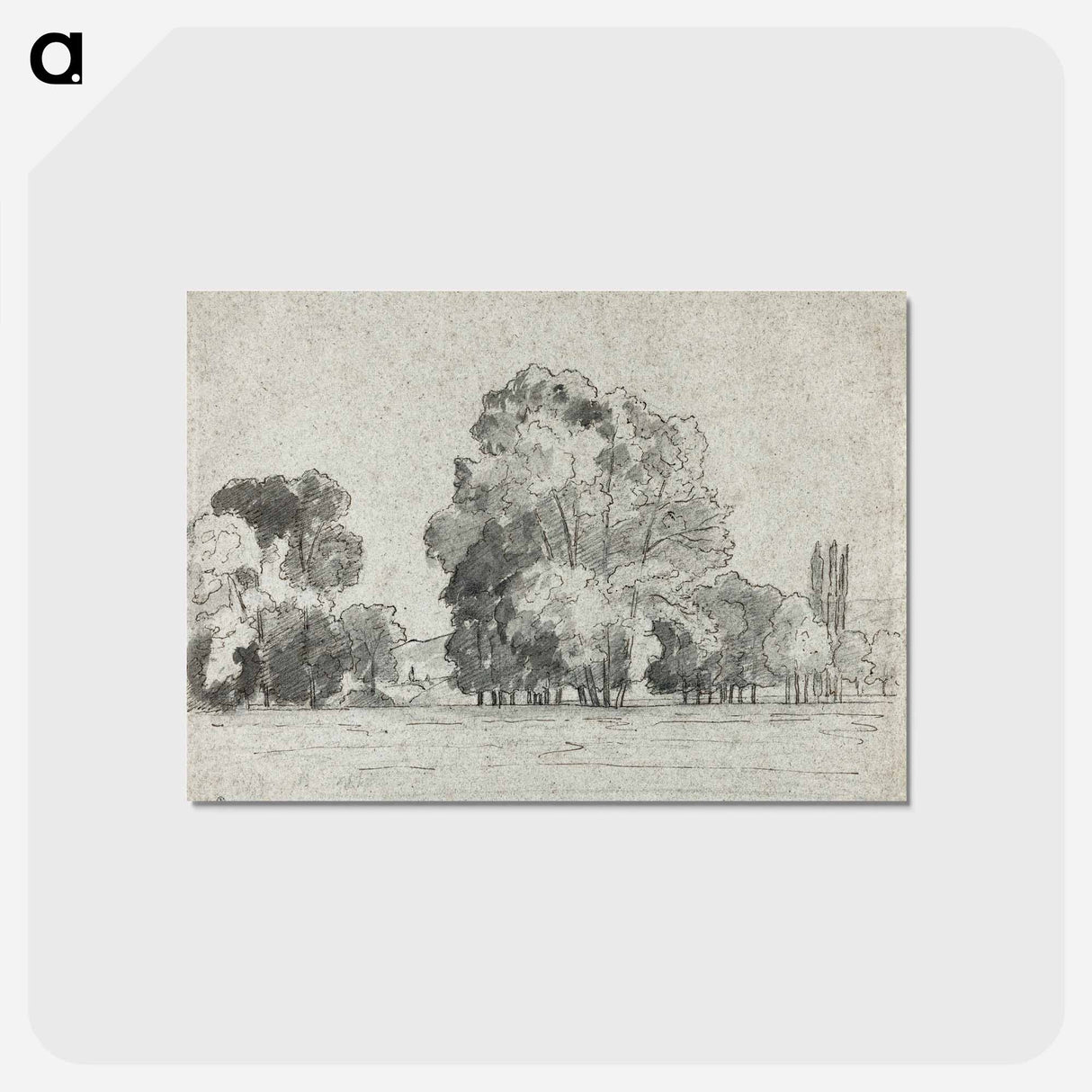 アートポストカード-Grove of Trees - カミーユ ピサロ Postcard.