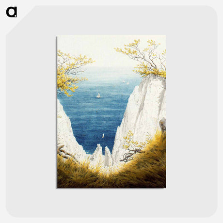 アートポストカード-Chalk Cliffs at Rügen - カスパー ダーヴィト フリードリヒ Postcard.