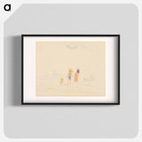 Two Women and Child on Beach - チャールズ デムス Poster.