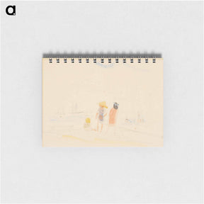 アートメモ帳-Two Women and Child on Beach - チャールズ デムス Memo.