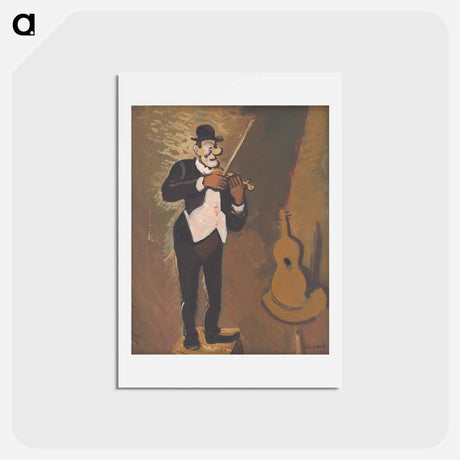 アートポストカード-Clown Playing the Violin
 - シプリアン マジェルニク Postcard.